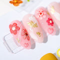 White Daisy Embossed Flower Nail Art Stickers by LuLuFun Studio