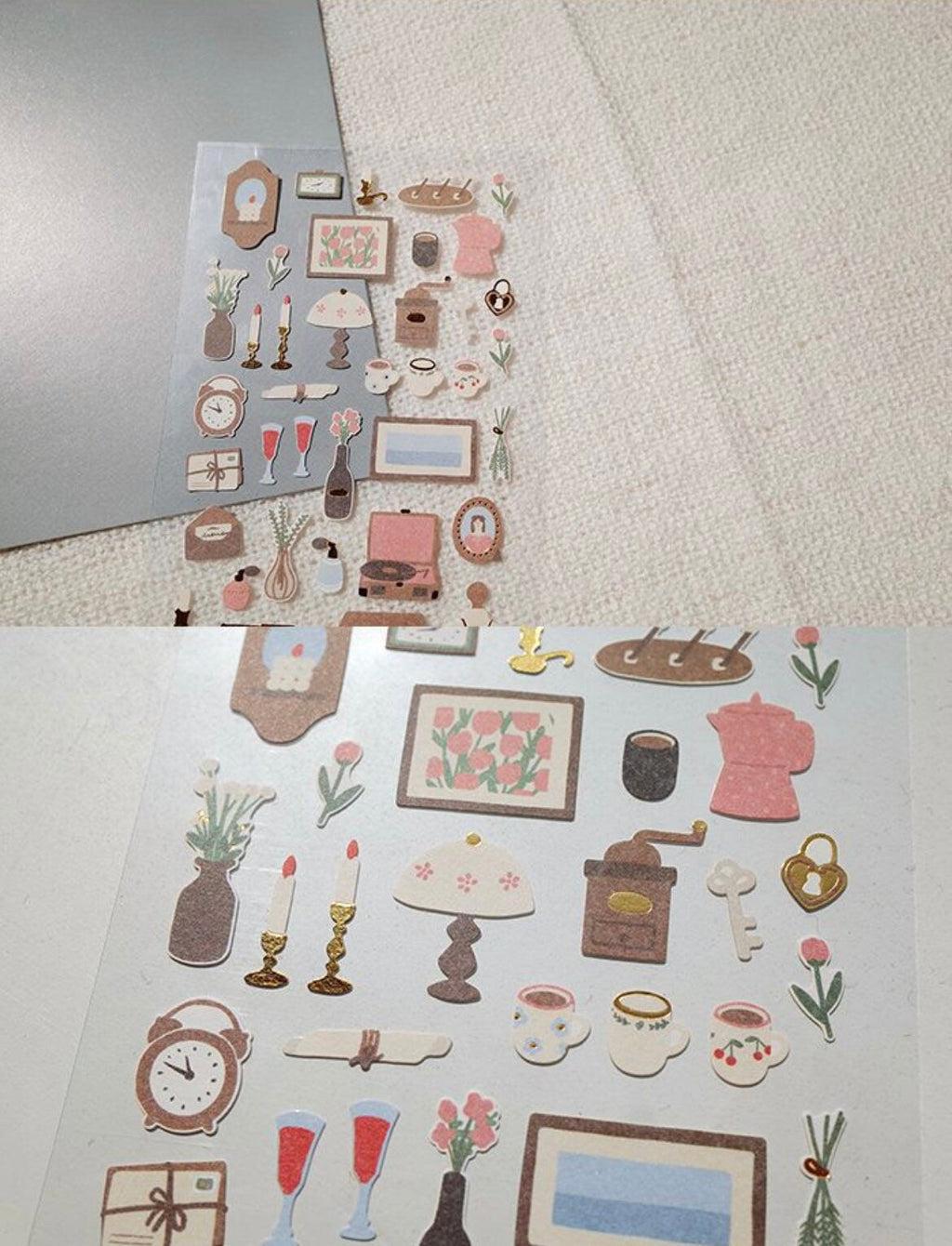 Vintage Mood Decorative Stickers by Suatelier – Aesthetic Journaling