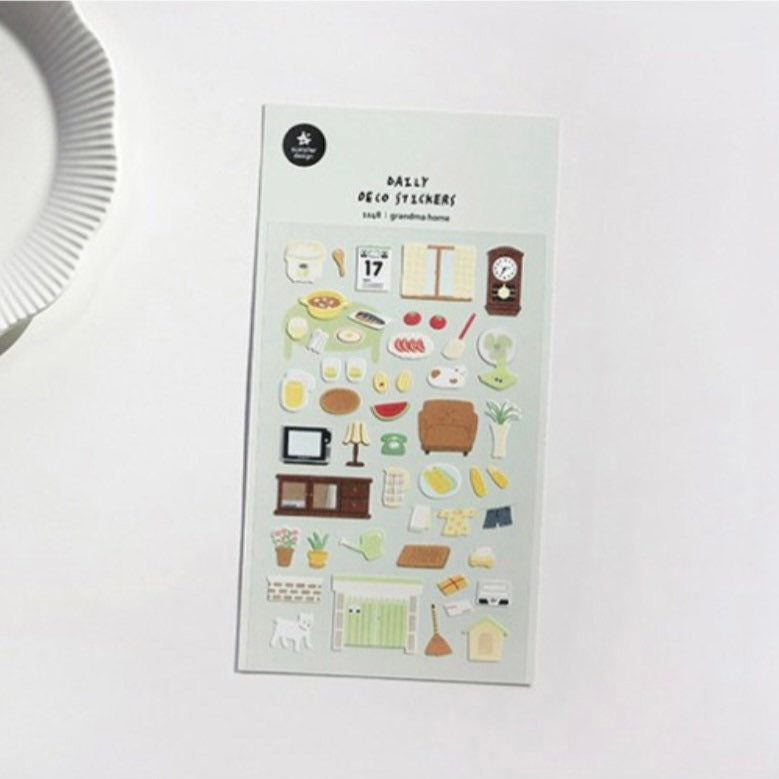 Suatelier Grandma Home Decorative Stickers for Journaling and Scrapbooking