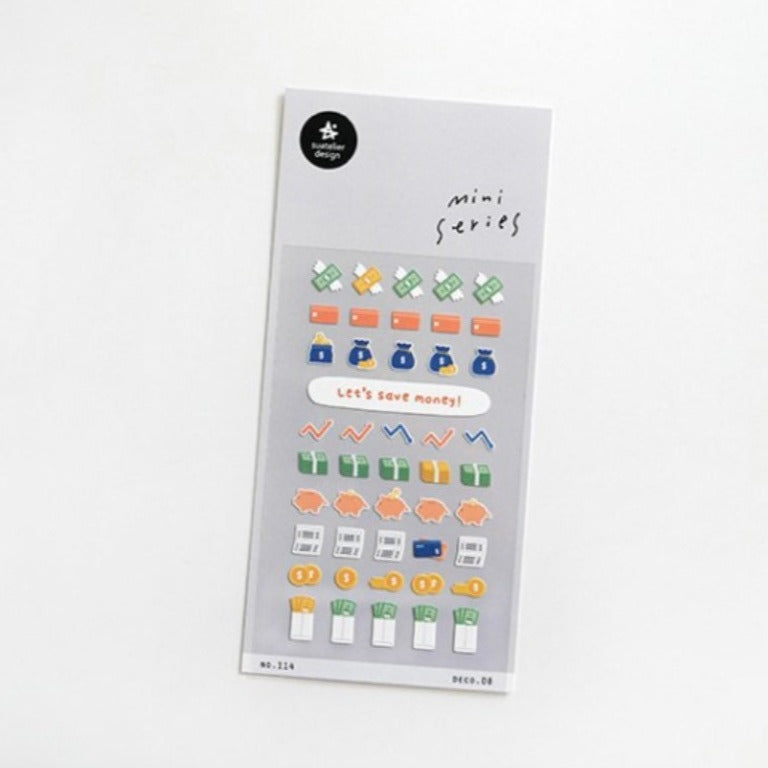 Suatelier Deco.08 Decorative Sticker Sheets for Journaling - 1 Sheet