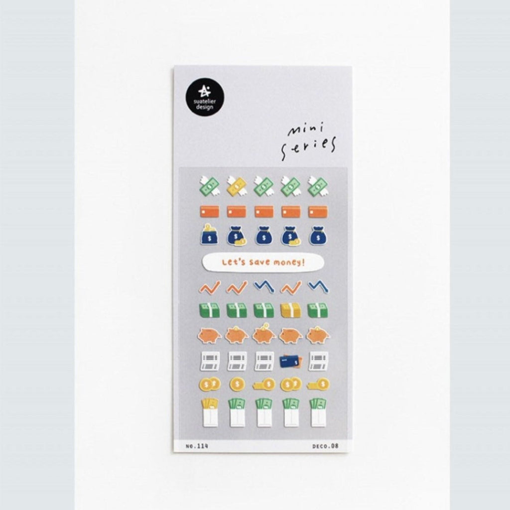 Suatelier Deco.08 Decorative Sticker Sheets for Journaling - 1 Sheet