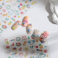 Lovely Drawing Embossed Nail Deco Stickers | LuLuFun Studio Manicure Art