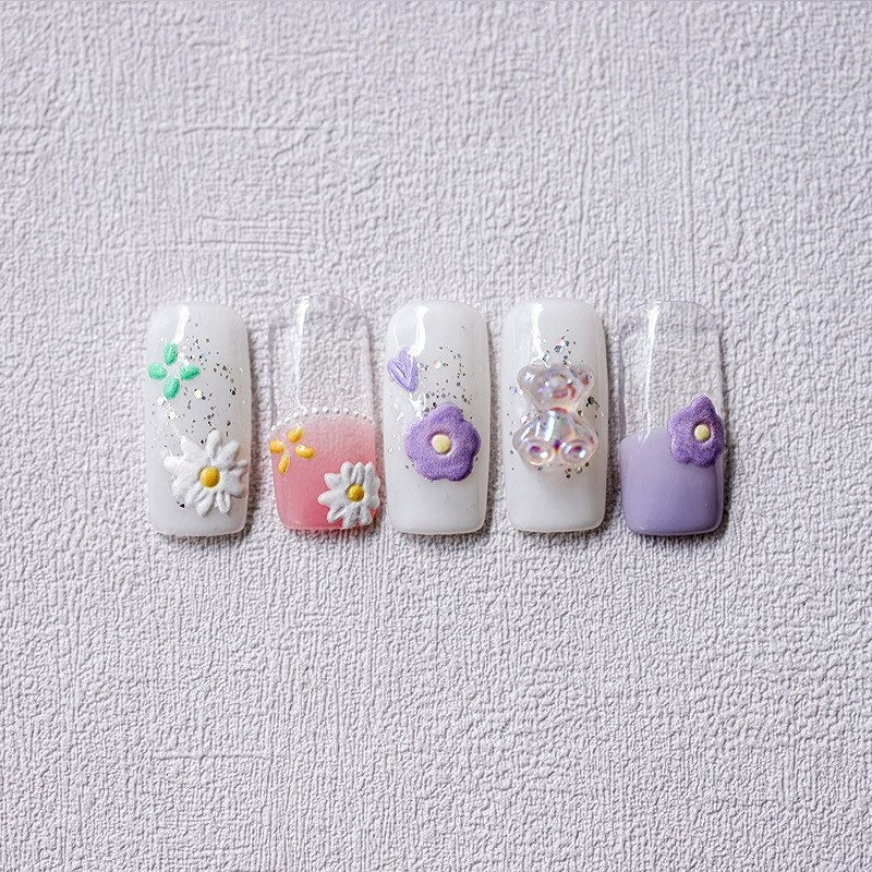 Sunflower Nail Deco Stickers by LuLuFun Studio – Floral Nail Decals
