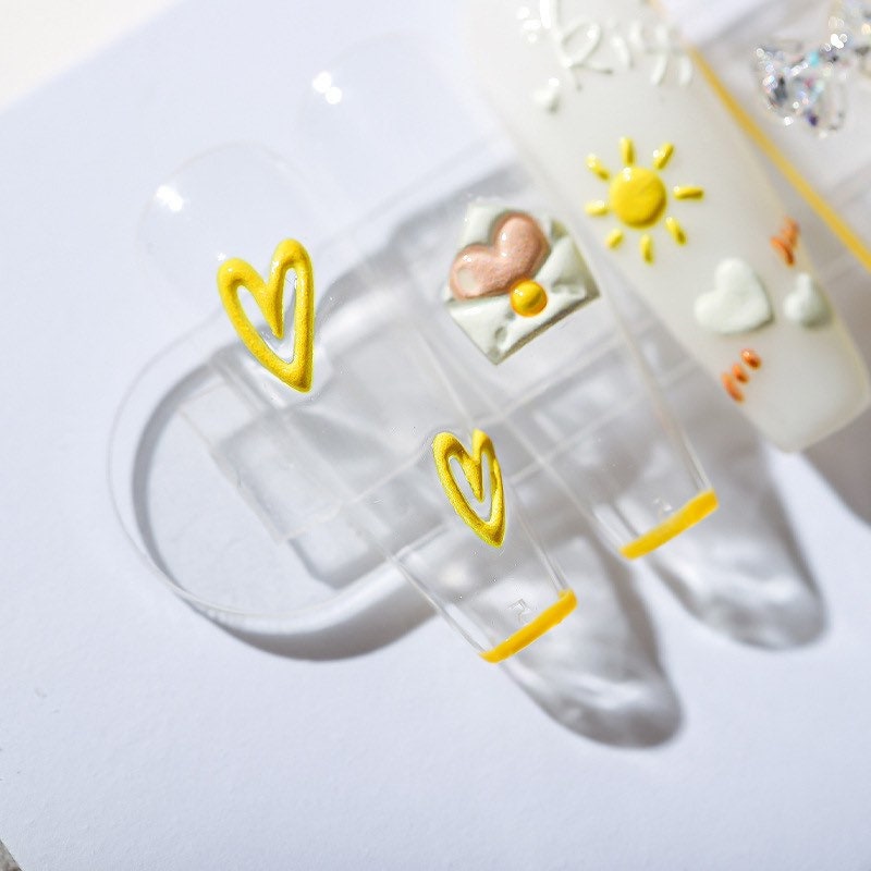 Love Letter Embossed Nail Art Stickers | LuLuFun Studio Deco Decals
