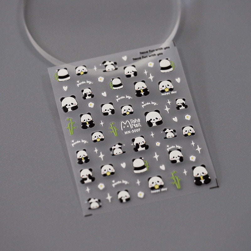 Little Panda 5D Embossed Nail Deco Stickers | LuLuFun Studio Art Decals