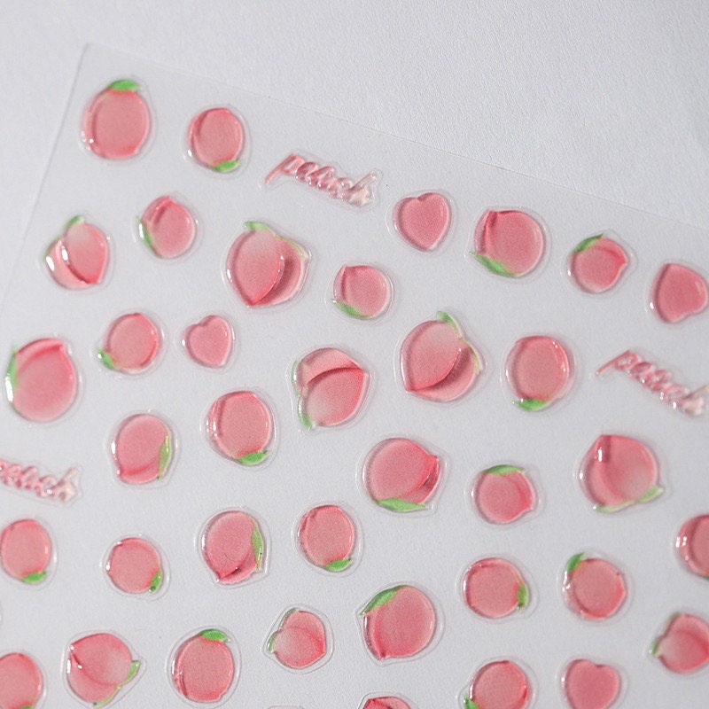 Juicy Peach Jelly Nail Deco Stickers – LuLuFun Studio Manicure Art
