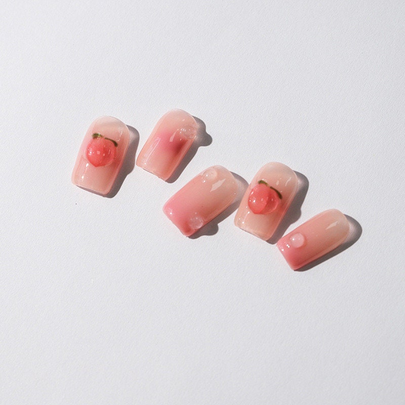 Juicy Peach Jelly Nail Deco Stickers – LuLuFun Studio Manicure Art