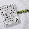 Panda Nail Art Stickers – 5D Embossed Bamboo Pattern by LuLuFun Studio