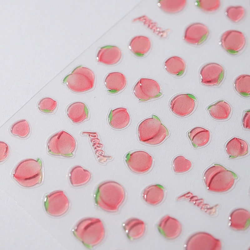 Juicy Peach Jelly Nail Deco Stickers – LuLuFun Studio Manicure Art