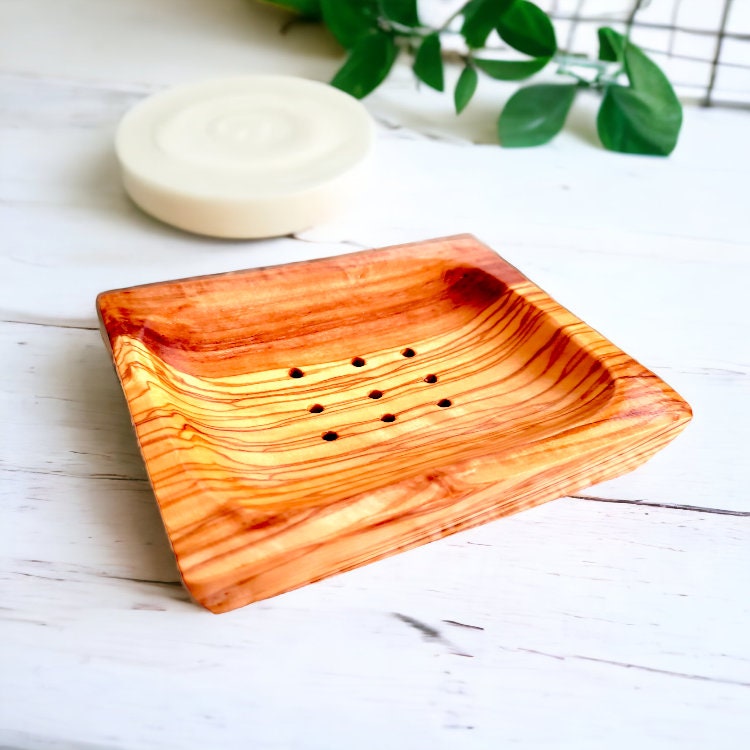 Olive Wood Soap Dish 12 cm