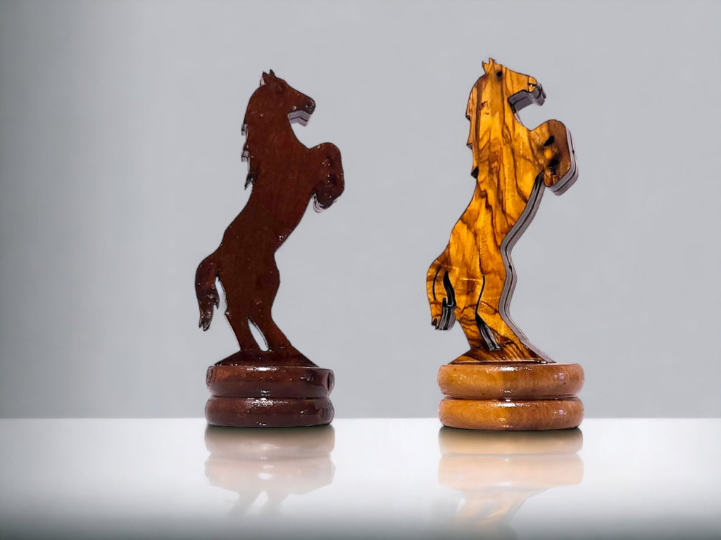 Olive Wood Wooden Chess Piece Set | 4 Sizes