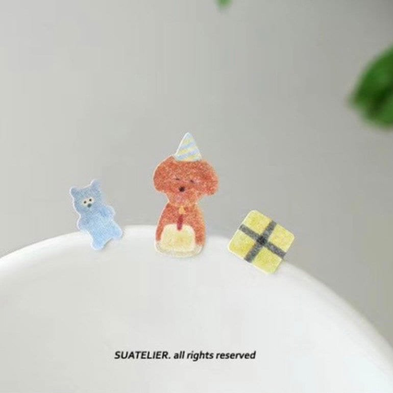 Puppy Stickers by Suatelier – Cute Decorative Adhesive Decal Sheet