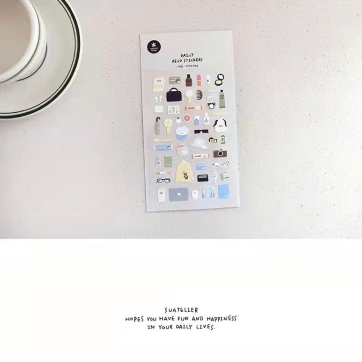Suatelier In My Bag Decorative Planner Stickers for Journaling – 1 Sheet