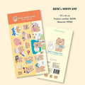 Bear’s Happy Day Decorative Stickers by LuLuFun Studio – 1 Sheet
