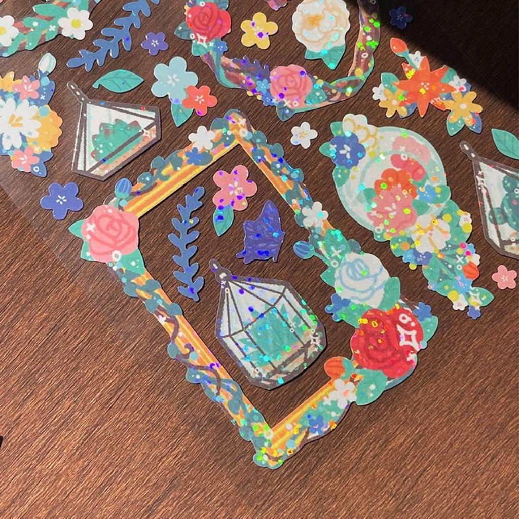 Flower Wreath Decorative Floral Stickers for Scrapbooking | LuLuFun