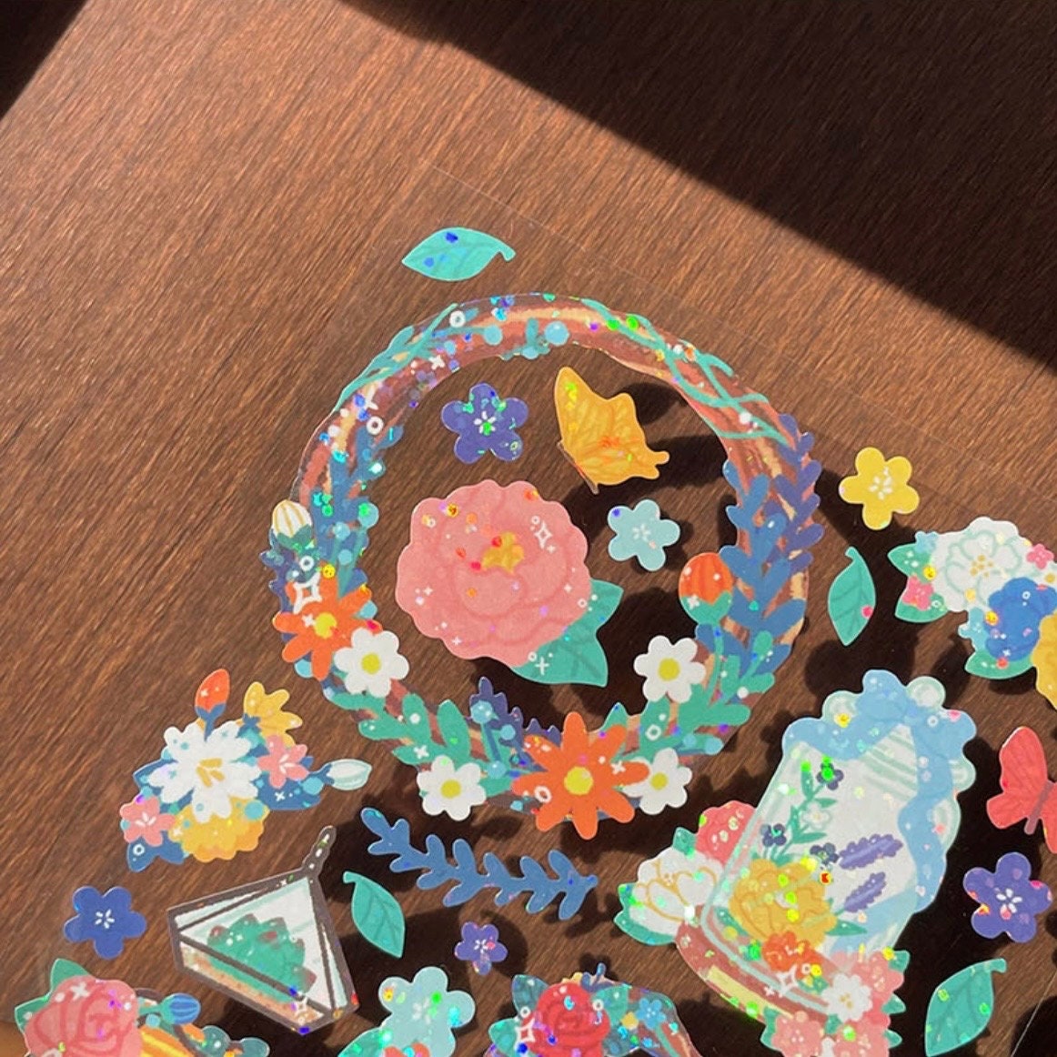 Flower Wreath Decorative Floral Stickers for Scrapbooking | LuLuFun