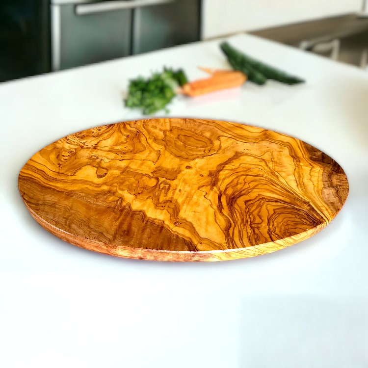 Cheese Lovers Gift Set Bundle | Olive Wood Oval Cutting/Chopping/Cheese Board, Oval Dish, Cheese Knife,  Oil bottle