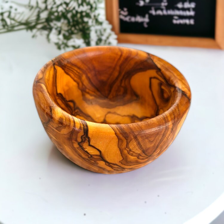 Olive wood set for cheese lover, cheese board, small bowl, olive picker, cheese knife, wood mouse holder