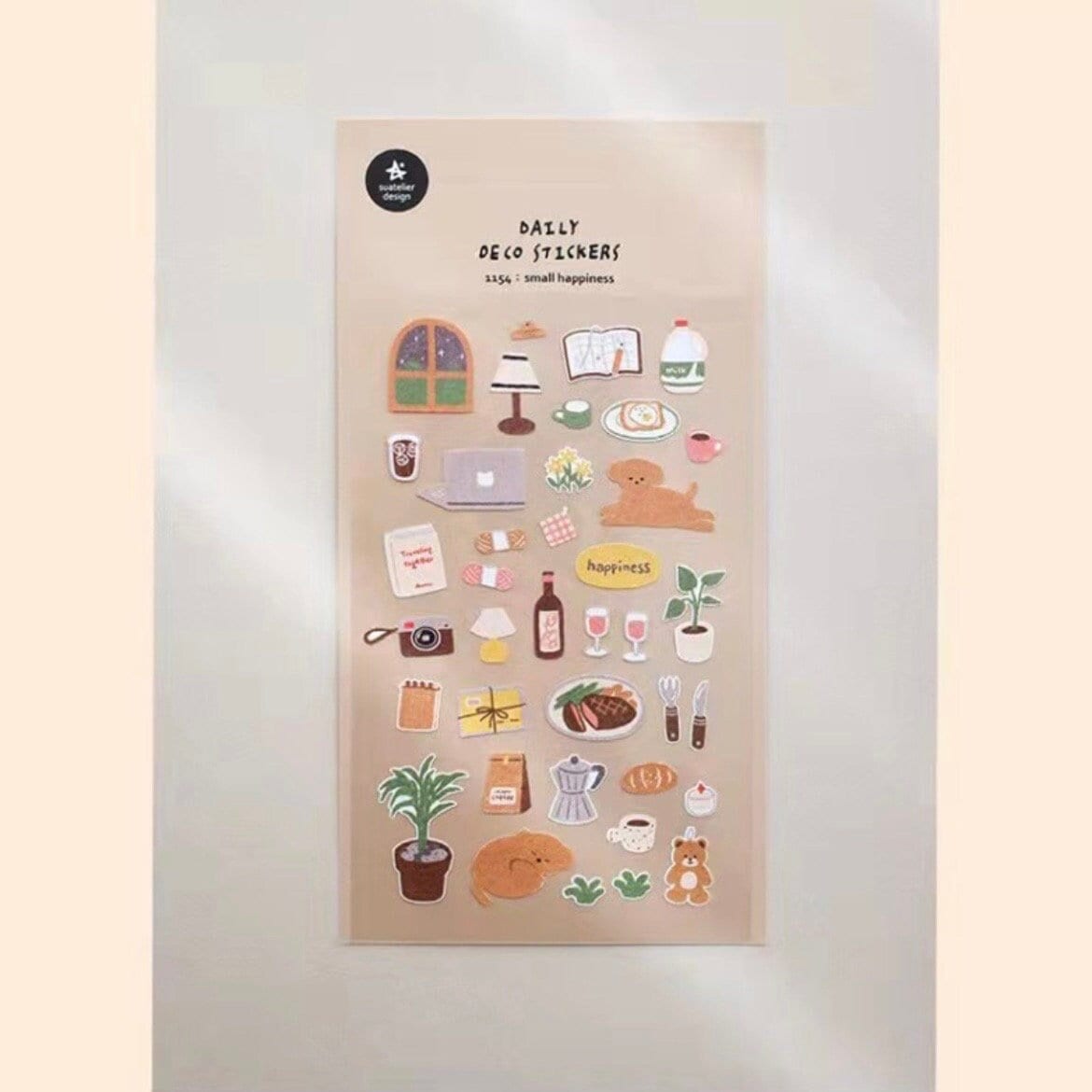 Suatelier Small Happiness Decorative Stickers for Journaling - 1 Sheet