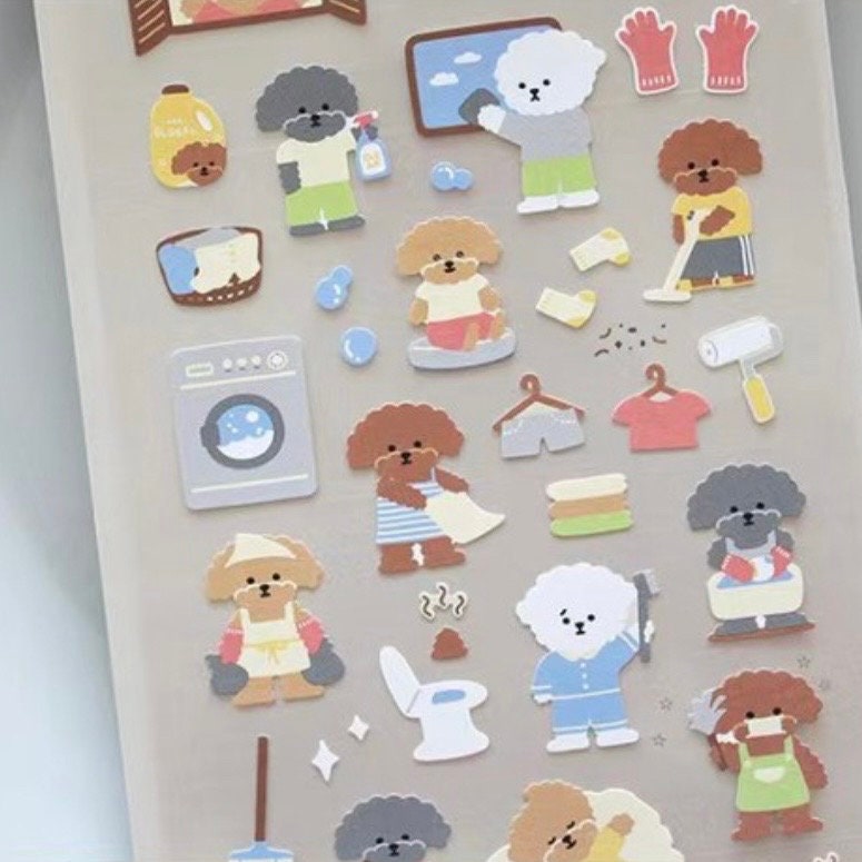 Suatelier Cleaning Day Decorative Stickers for Journaling and Planners