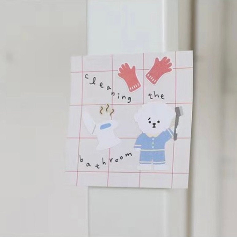 Suatelier Cleaning Day Decorative Stickers for Journaling and Planners