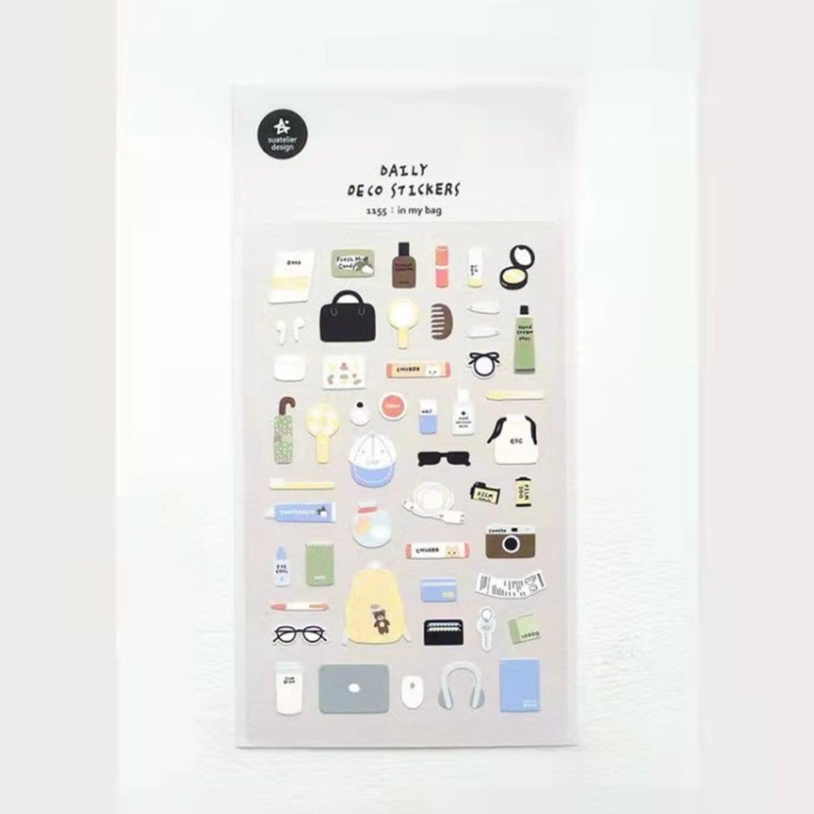 Suatelier In My Bag Decorative Planner Stickers for Journaling – 1 Sheet