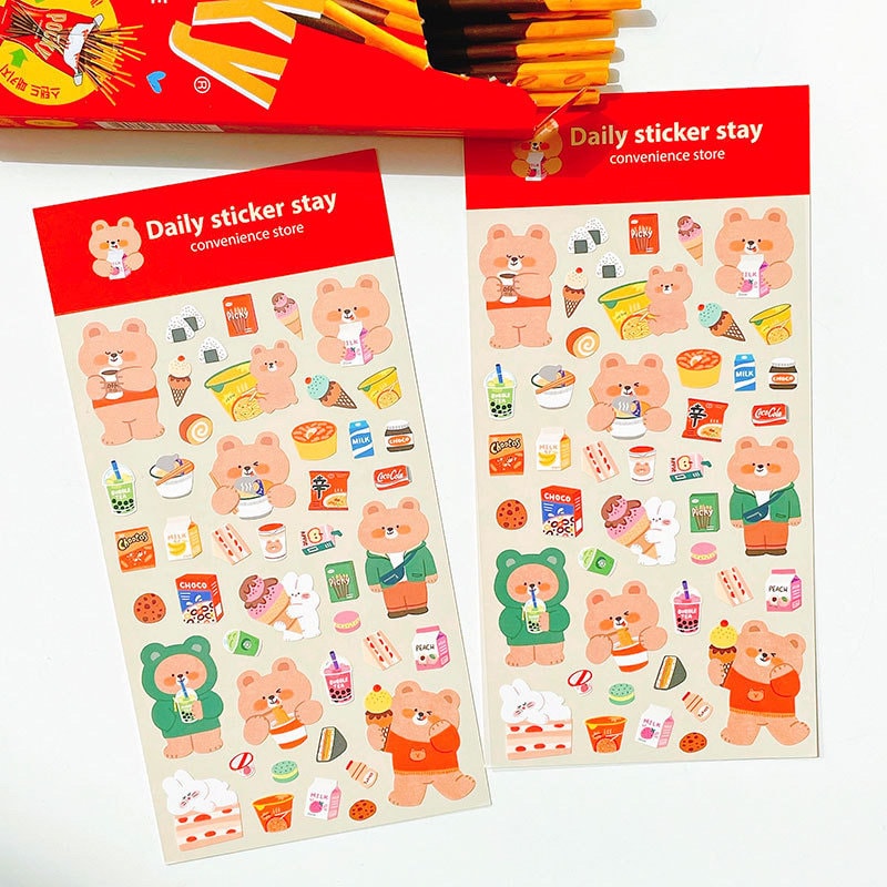 LuLuFun Studio Bonito Convenience Store Decorative Sticker Sheet