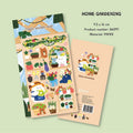 LuLuFun Studio Botanical Floral Garden Stickers - 1 Sheet Decals
