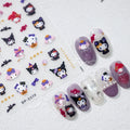 LuLuFun Studio Cute Cartoon Embossed Nail Art Stickers – 1 Sheet Decal