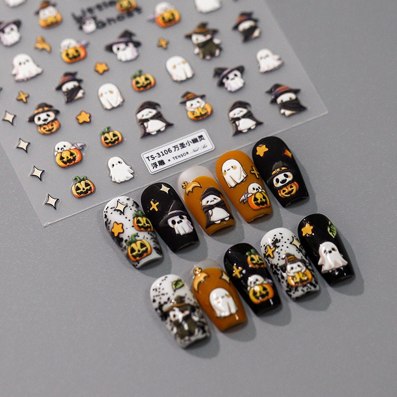 Halloween Pumpkin Nail Art Stickers – LuLuFun Studio Deco Decals