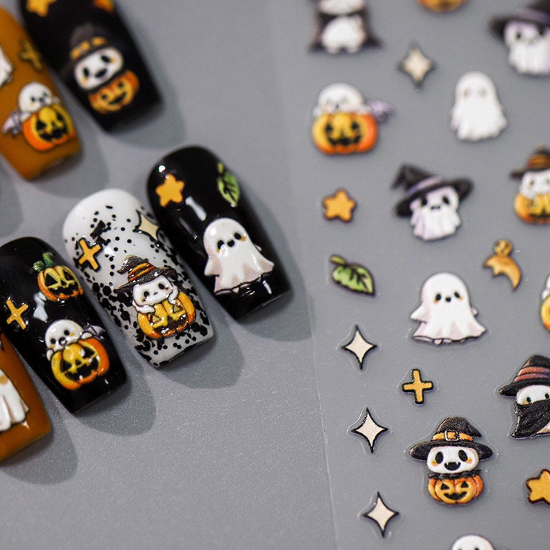 Halloween Pumpkin Nail Art Stickers – LuLuFun Studio Deco Decals