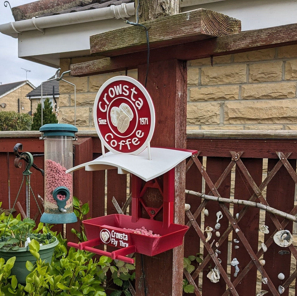 Chaddyverse Crowsta Coffee Bird Feeding Station – Quirky Garden Decor