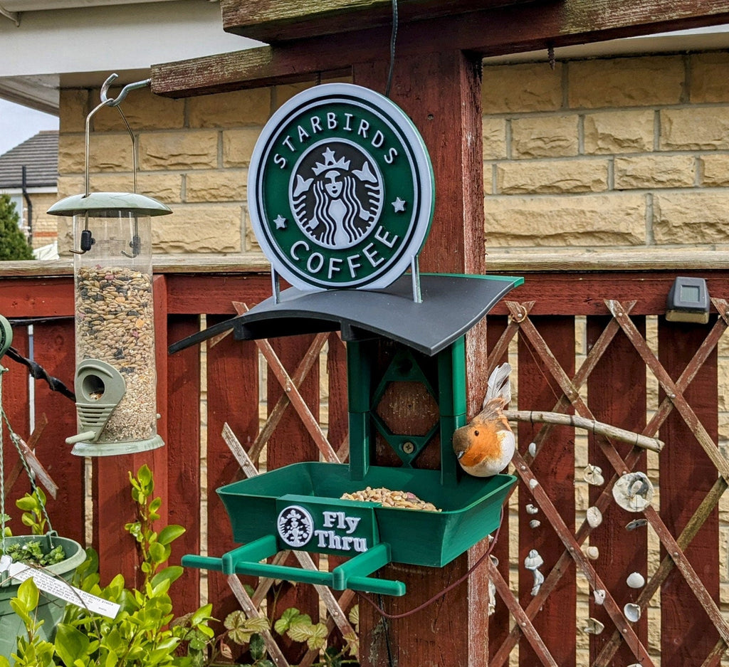 Chaddyverse Starbirds Coffee Bird Feeder – Handmade Garden Decor