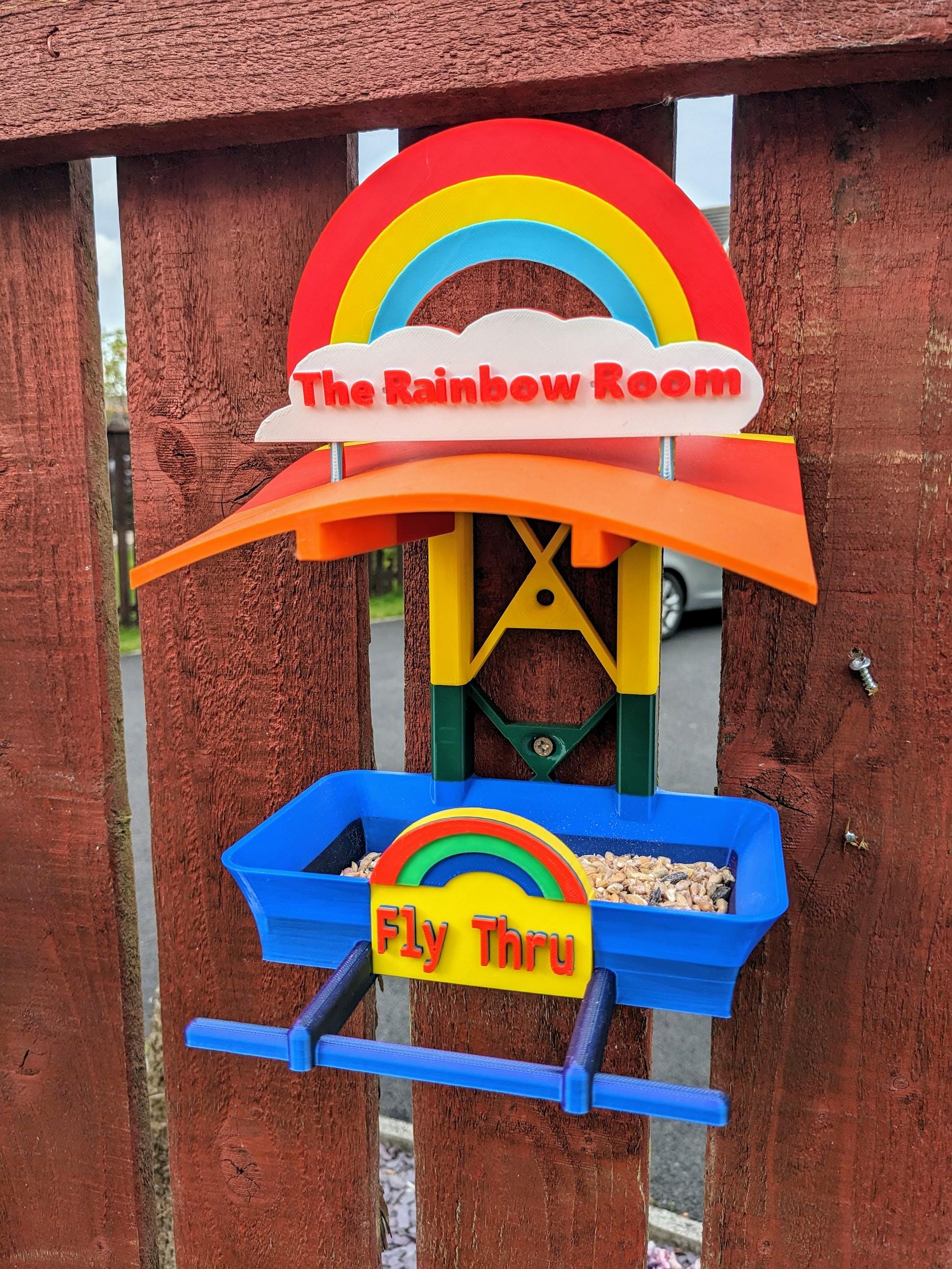 Chaddyverse Rainbow Garden Bird Feeding Station – 3D Printed Fly Thru