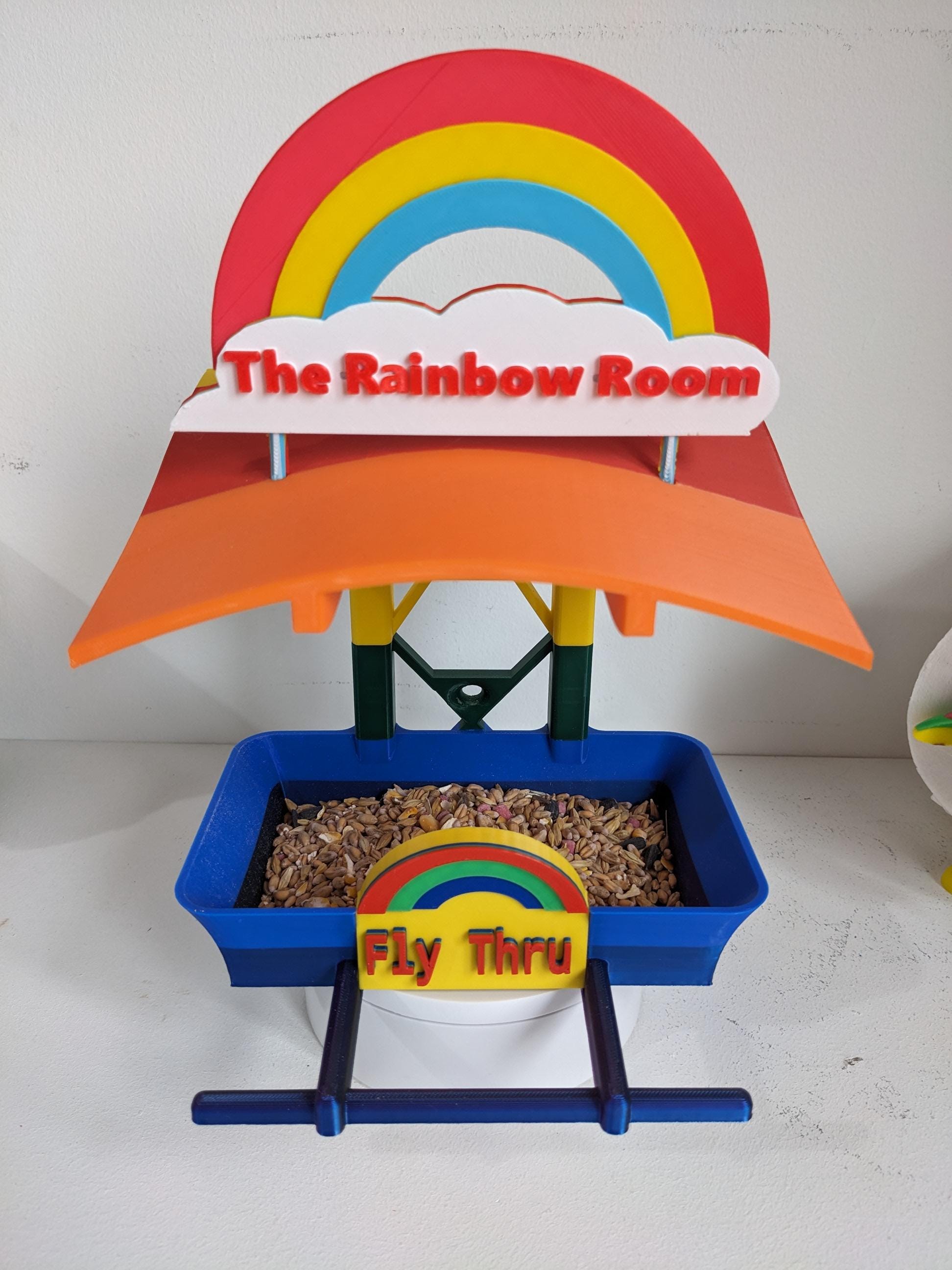 Chaddyverse Rainbow Garden Bird Feeding Station – 3D Printed Fly Thru