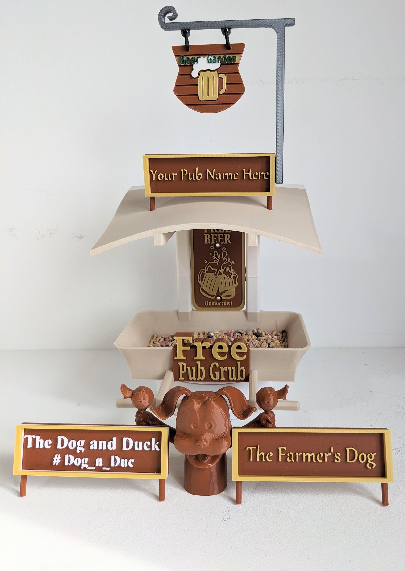 Chaddyverse Personalised Pub Bird Feeder – Custom Garden Seed Station