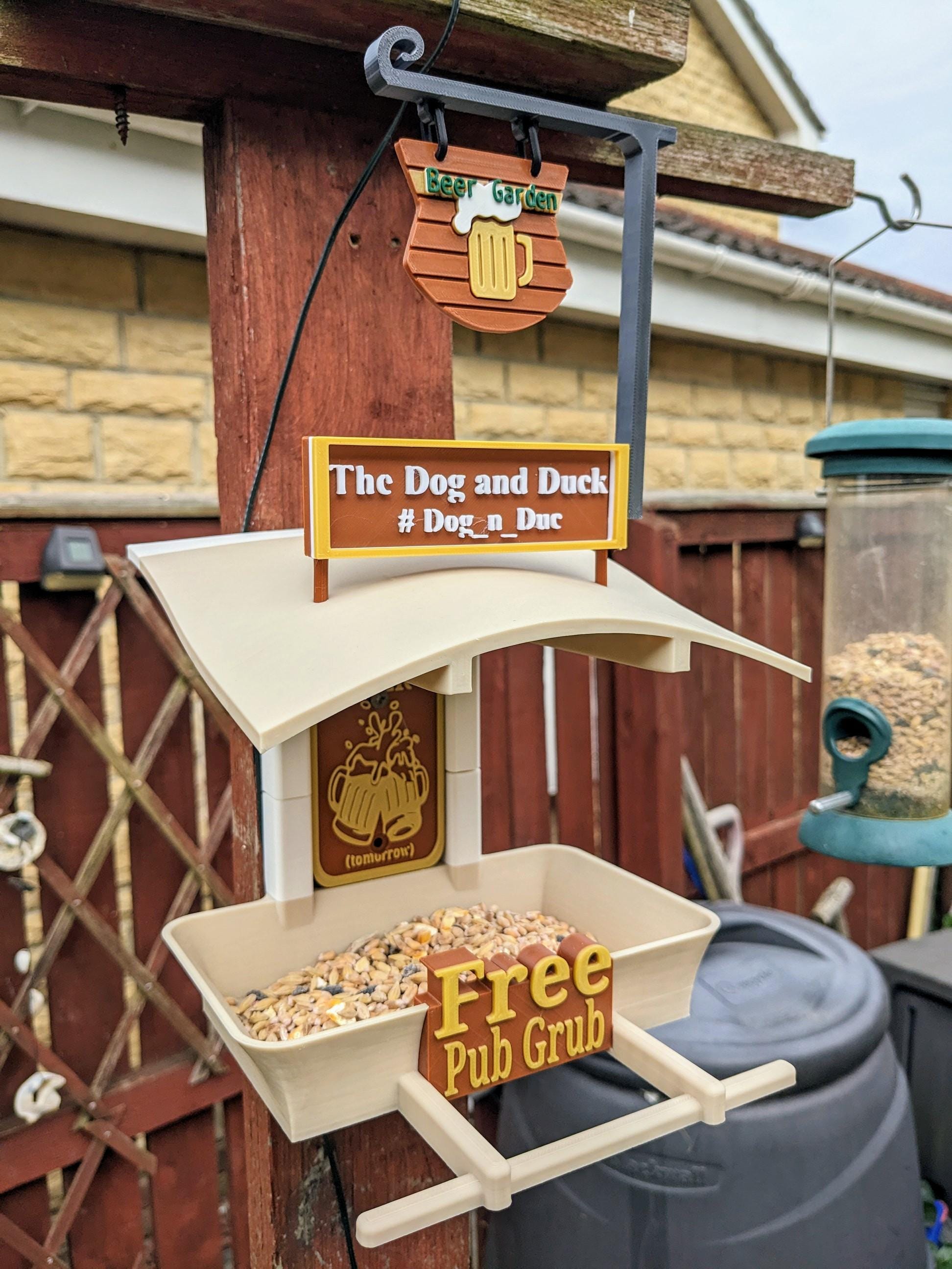 Chaddyverse Personalised Pub Bird Feeder – Custom Garden Seed Station