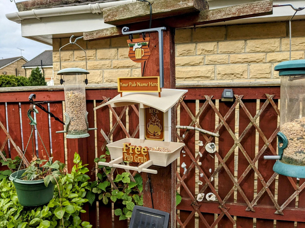 Chaddyverse Personalised Pub Bird Feeder – Custom Garden Seed Station