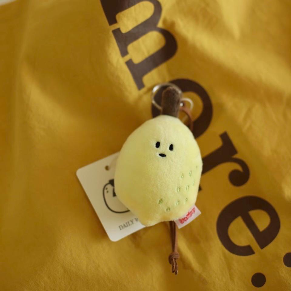 LuLuFun Studio Lemon Plush Bag Charm – Cute Yellow Kawaii Keychain