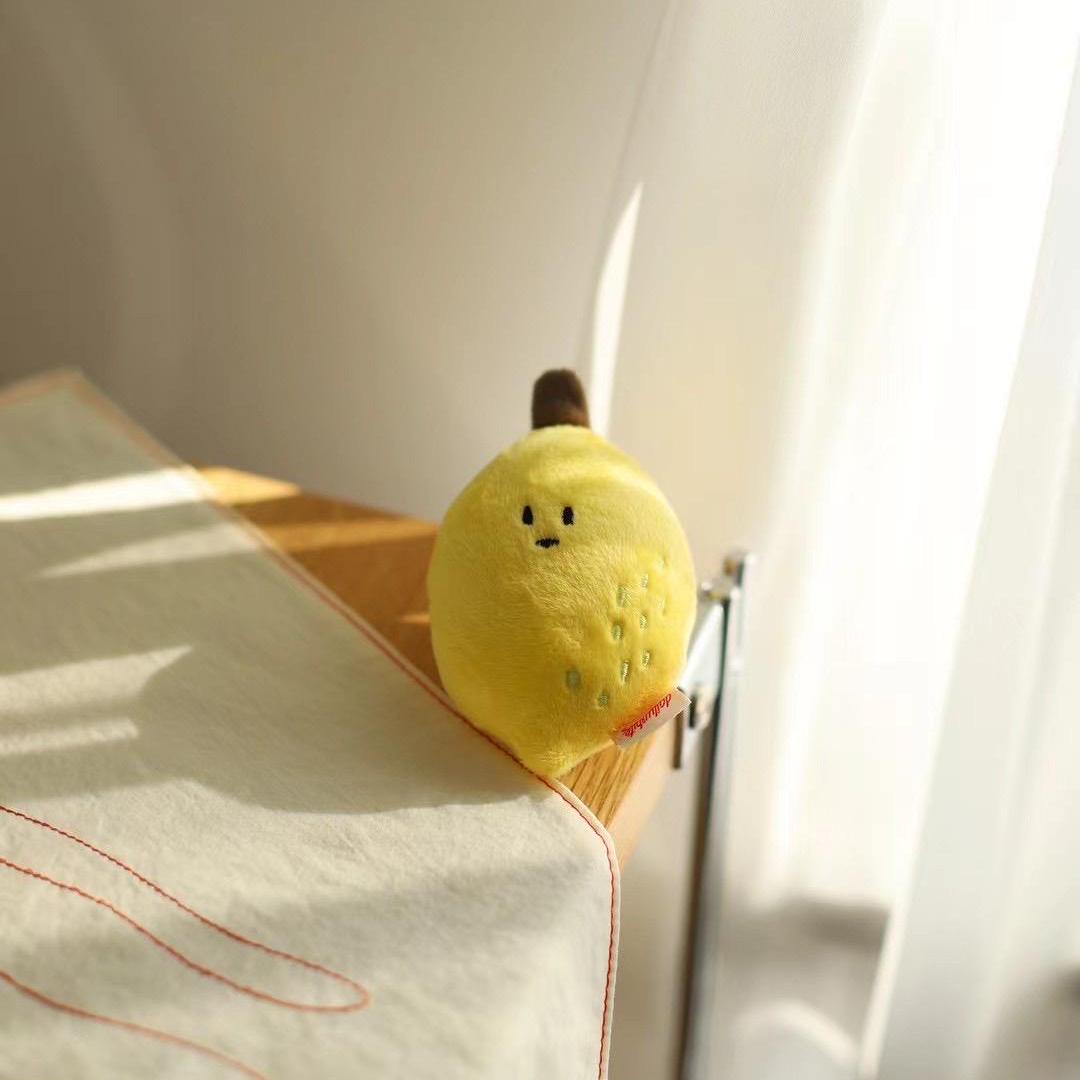 LuLuFun Studio Lemon Plush Bag Charm – Cute Yellow Kawaii Keychain