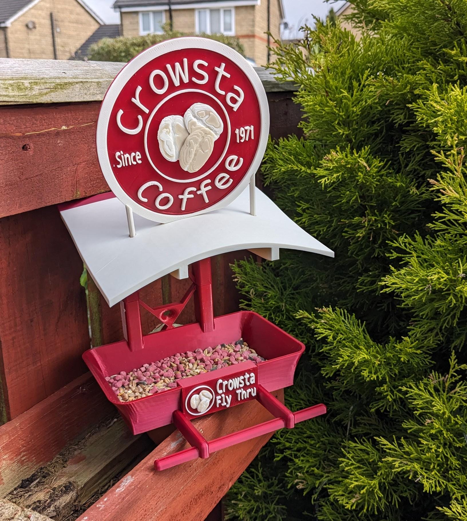 Chaddyverse Birdy King Fast Food Bird Feeder – Quirky Garden Decor