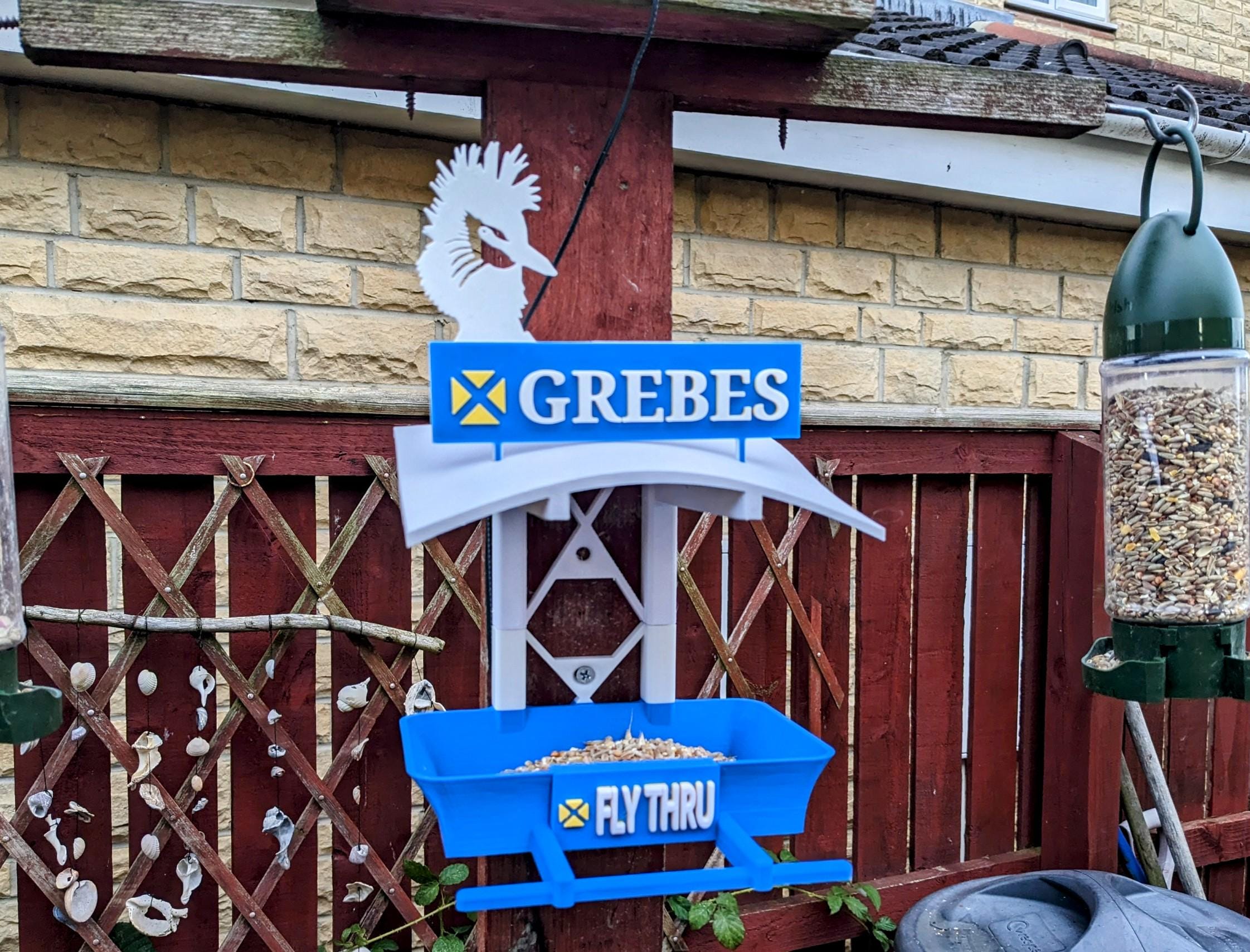 Chaddyverse Grebes Bakery Bird Feeder – Quirky Garden Decor Station
