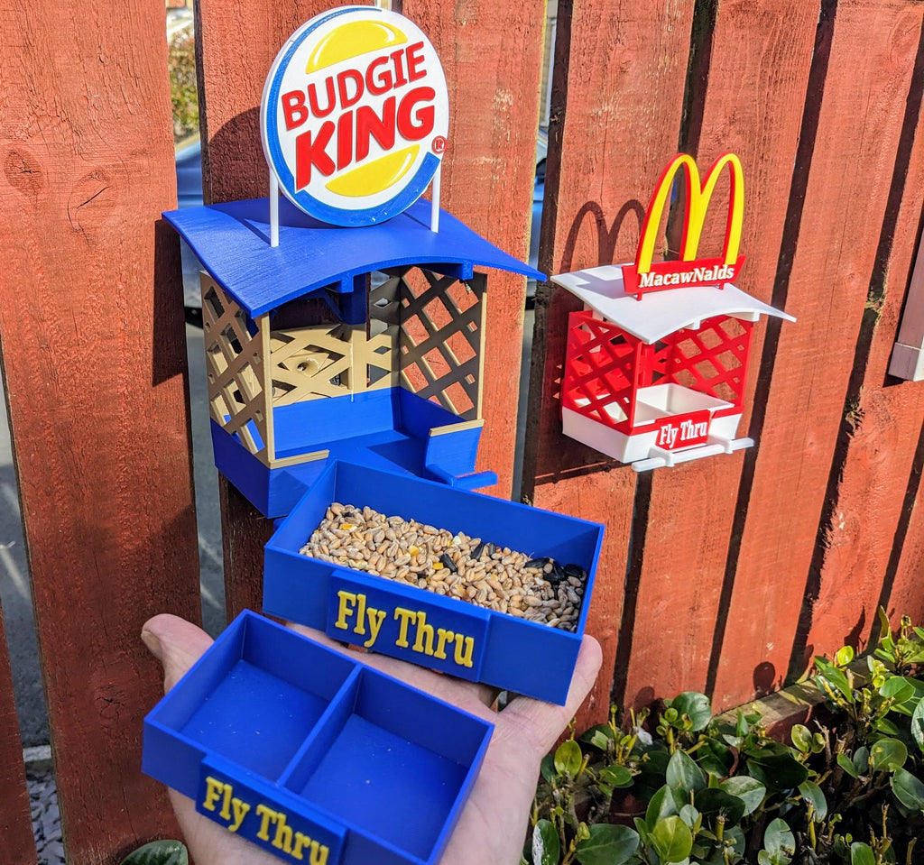 Chaddyverse Budgie King Fly Thru Bird Feeder | Ikea Skadis Compatible