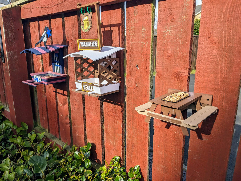 Personalized Pub Bird Feeder by Chaddyverse | Small 3D Printed Station