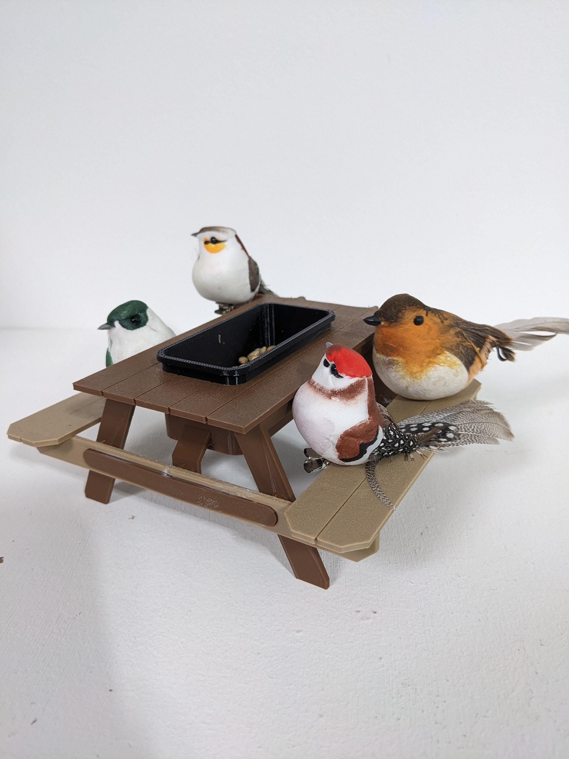 Picnic Table Bird Feeder – Chaddyverse Eco-Friendly Fly-Thru Station