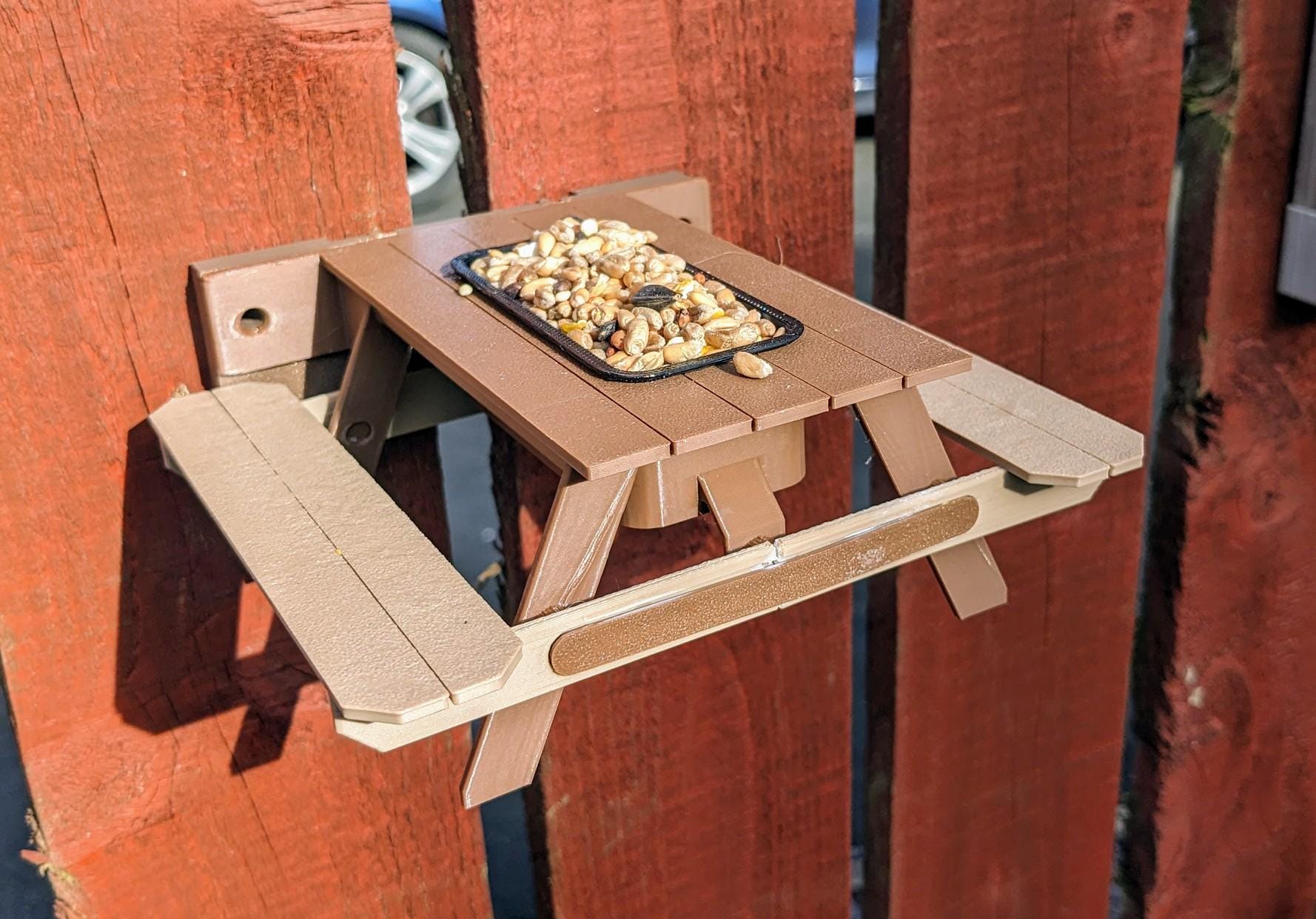 Picnic Table Bird Feeder – Chaddyverse Eco-Friendly Fly-Thru Station