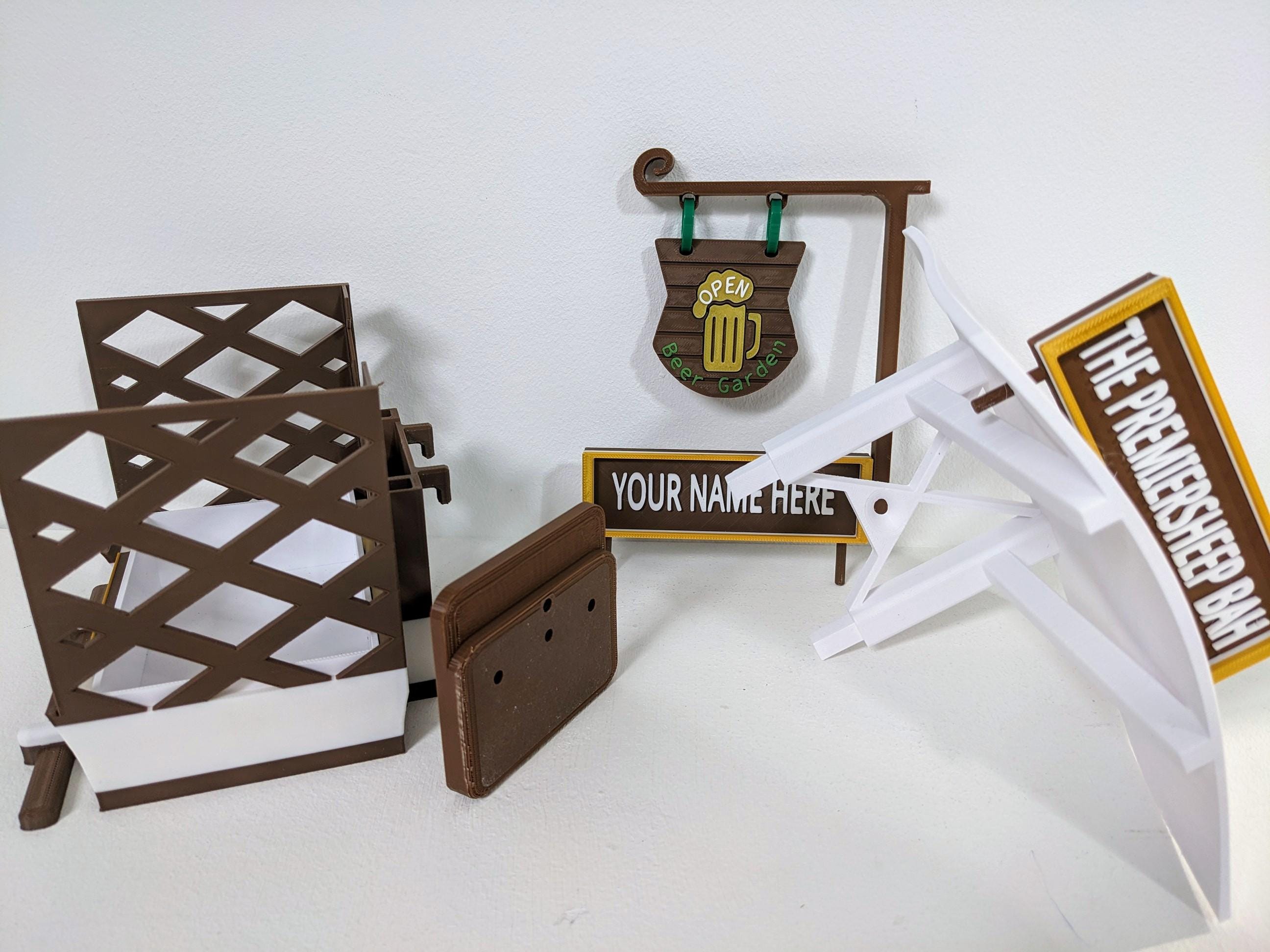 Personalized Pub Bird Feeder by Chaddyverse | Small 3D Printed Station