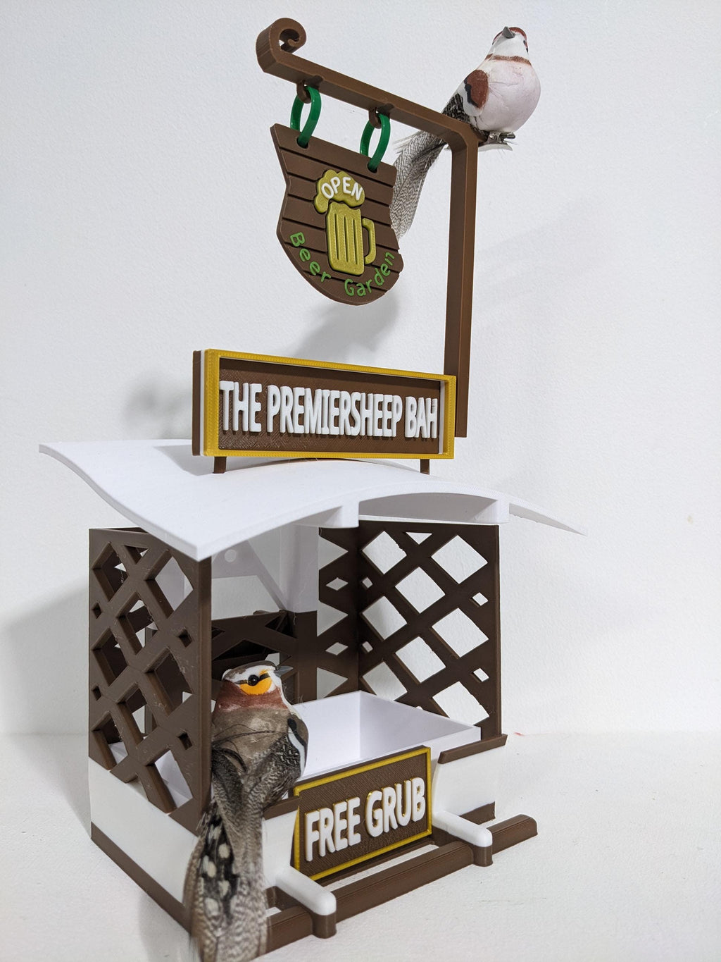 Personalized Pub Bird Feeder by Chaddyverse | Small 3D Printed Station