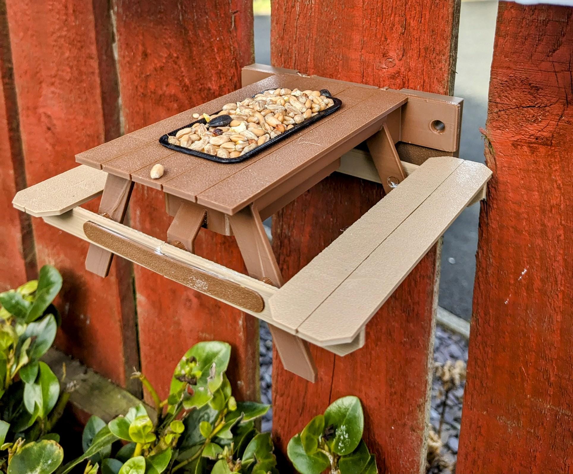 Picnic Table Bird Feeder – Chaddyverse Eco-Friendly Fly-Thru Station