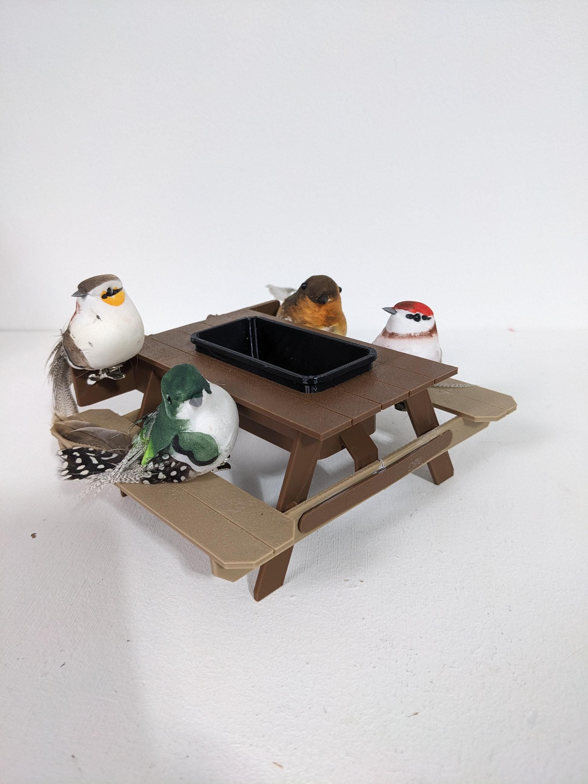 Picnic Table Bird Feeder – Chaddyverse Eco-Friendly Fly-Thru Station